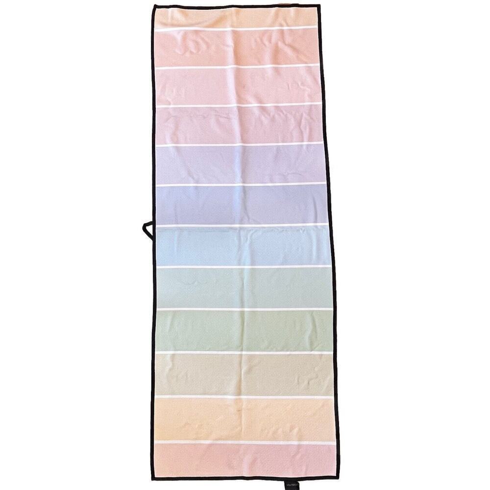 NEW Geometry Pastel Rainbow Non-Slip Yoga Towel Mat 25”x66”